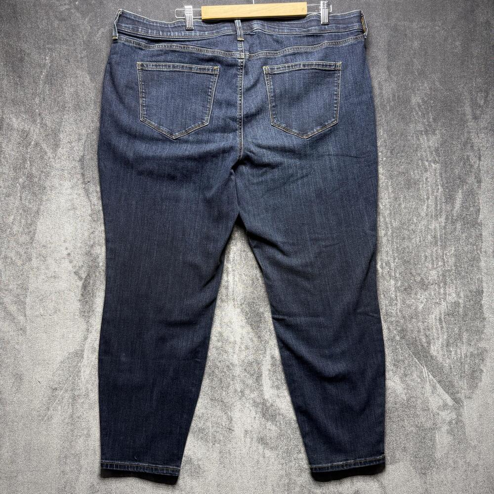 SONOMA Goods For Life Jeans Womens 20W Blue High Rise Skinny Stretch Dark Denim - Picture 6 of 11